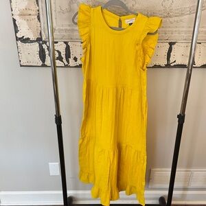 Universal Thread Yellow Ruffled Casual Dress